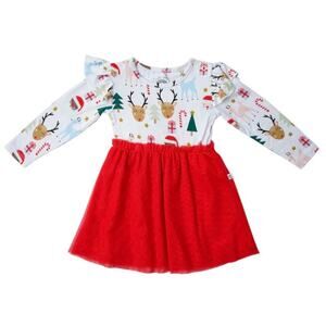 NIB/NWT Emerson and Friends Santa and Friends Baby Bamboo/Tulle Dress Size 0-3M